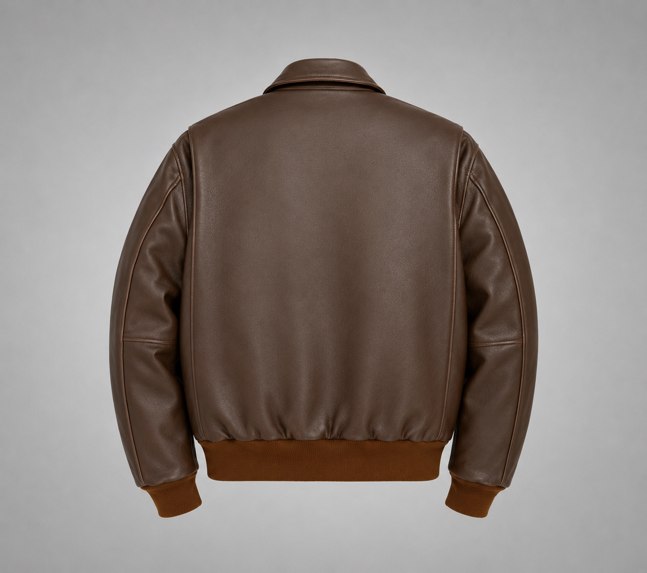 Premium Brown Leather Jacket- Men’s 100% Genuine Sheep Leather Bomber Jacket