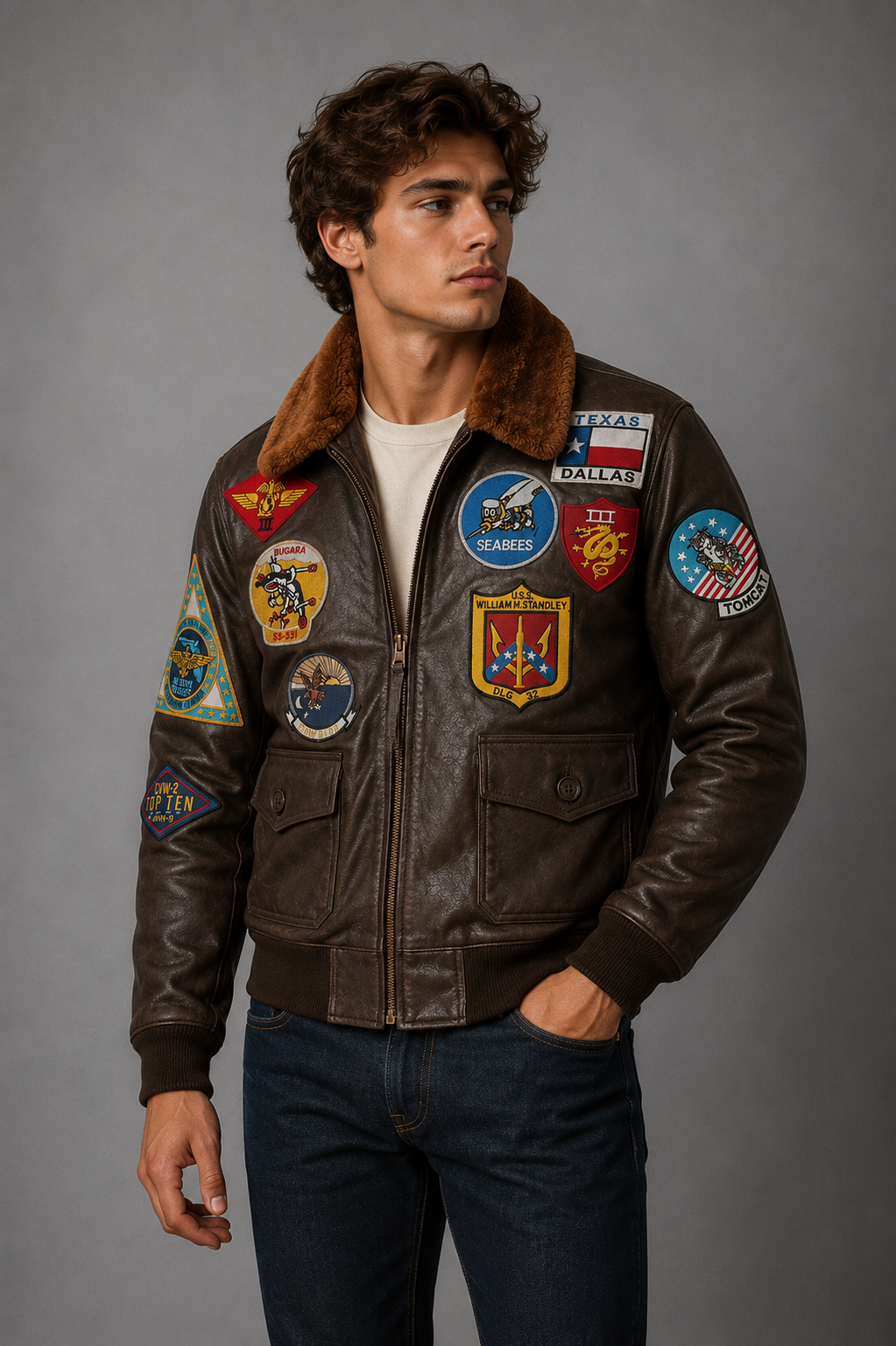US navy Biker Jacket