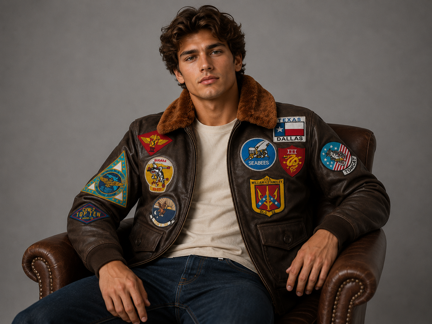 US navy Biker Jacket