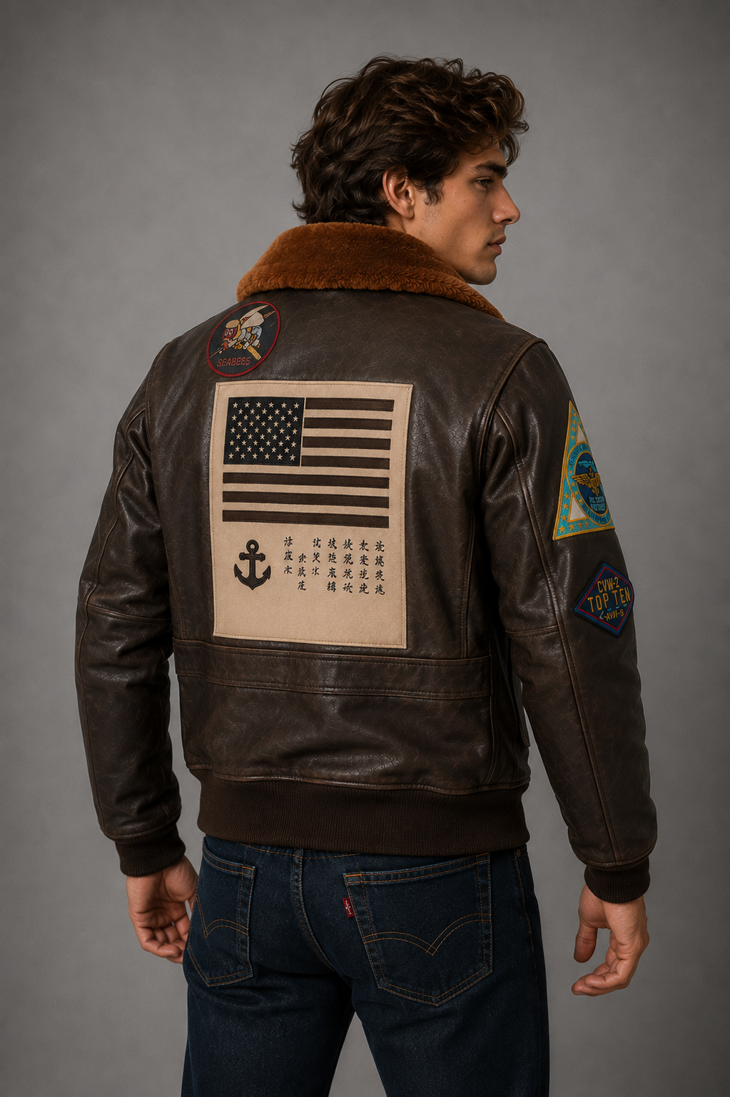 US navy Biker Jacket