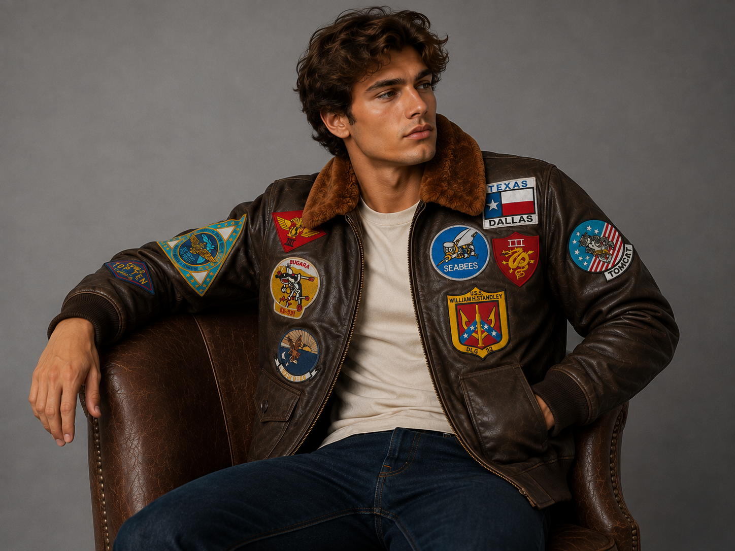 US navy Biker Jacket