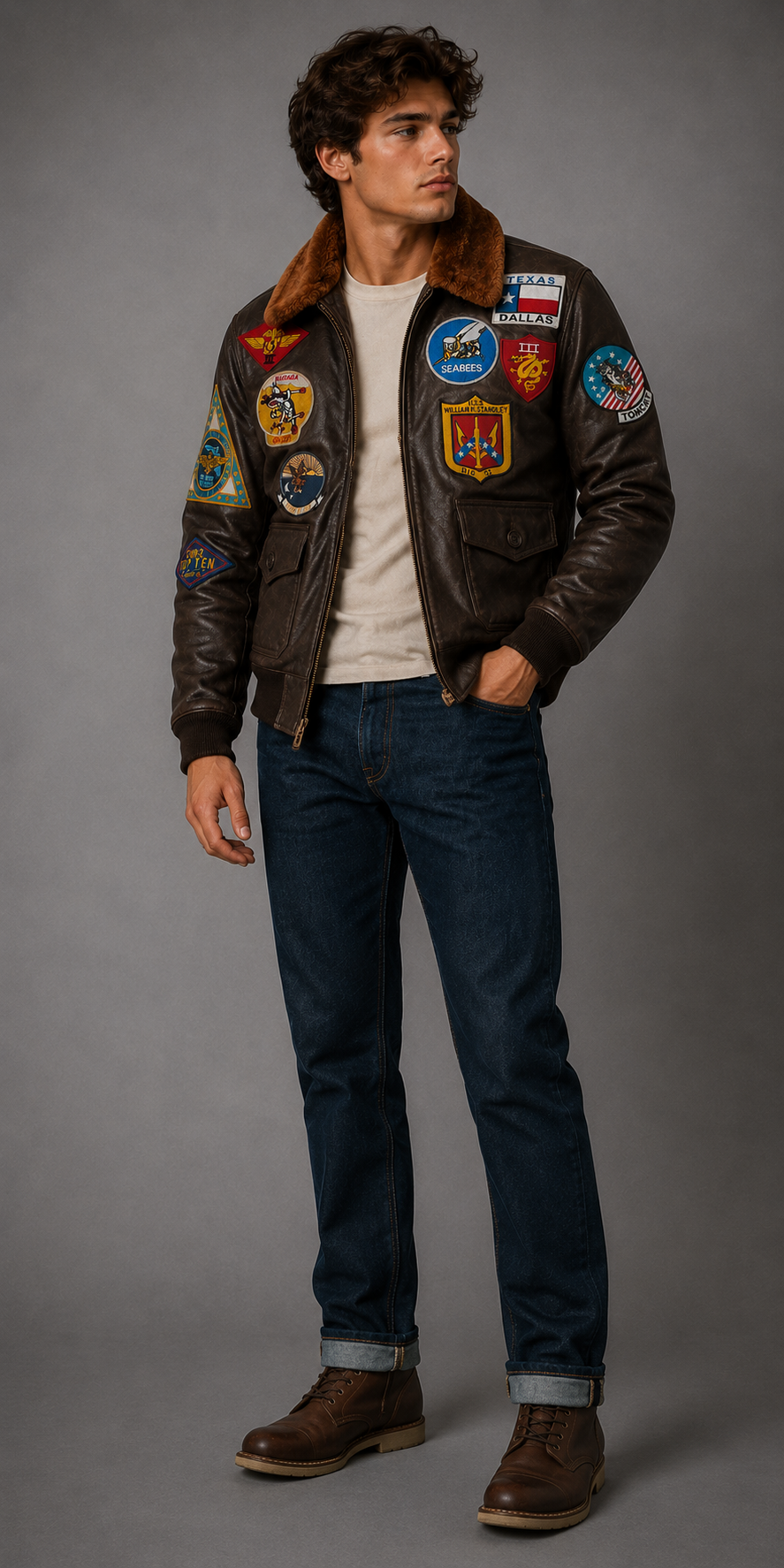 US navy Biker Jacket