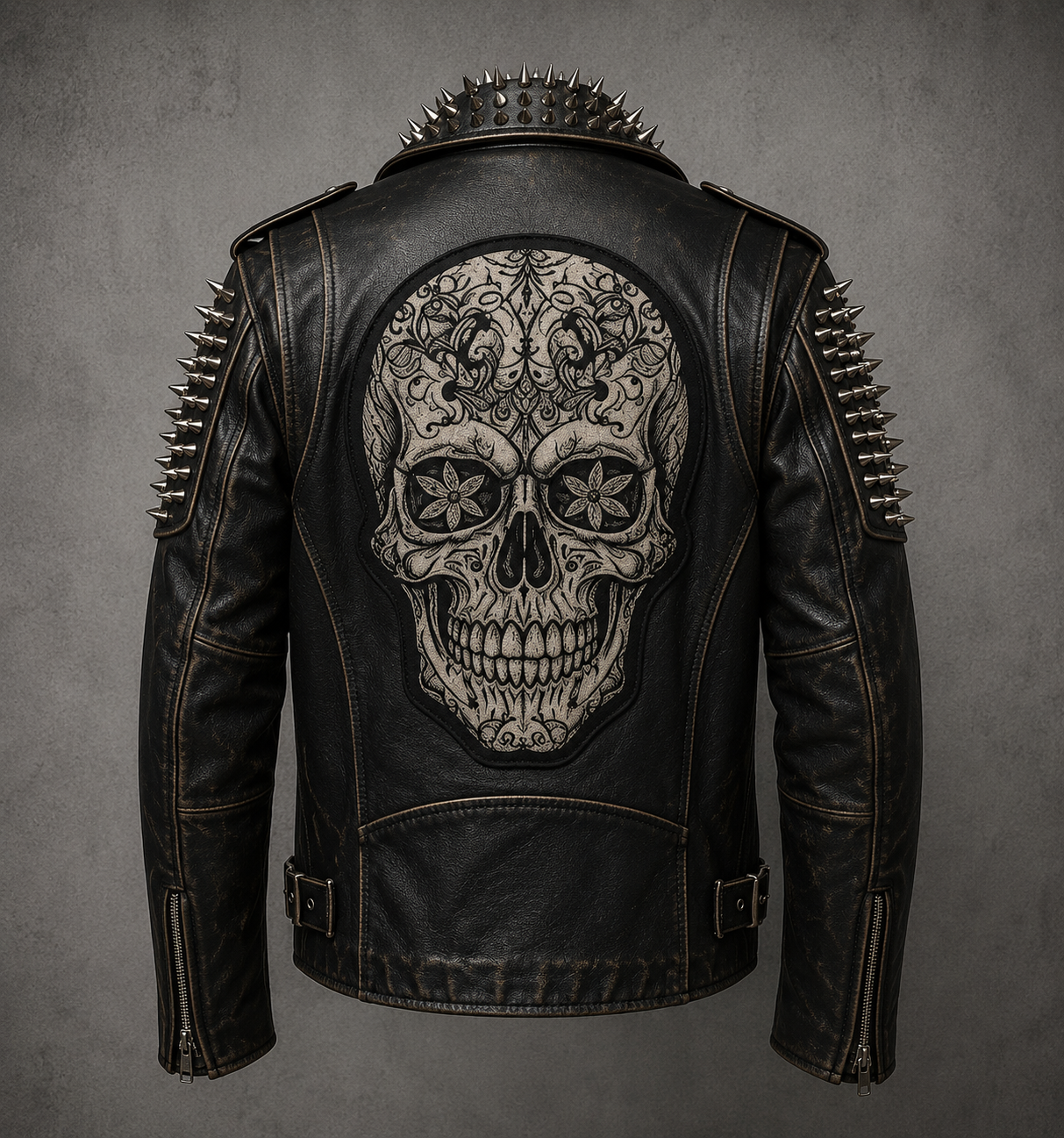 Mens Leather Club Biker Cut jacket